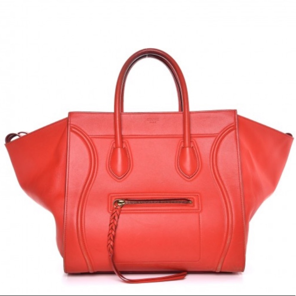 Celine Smooth Calfskin Medium Phantom | Vermillion